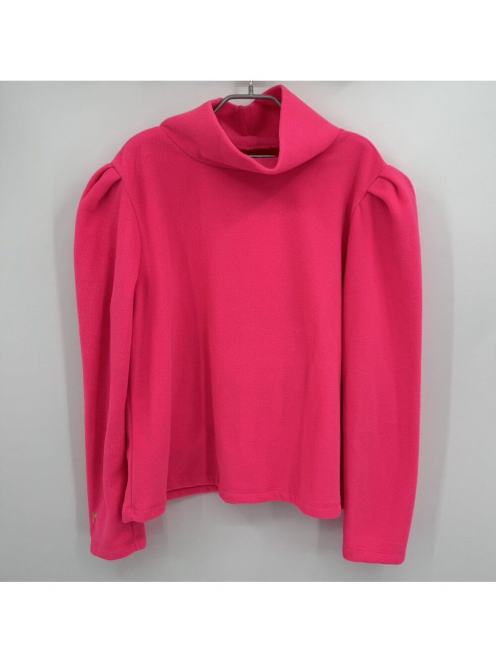 Dudley Stephens Palmer Puff Sleeve Turtleneck Sweater Vello Fleece size 2XL XXL